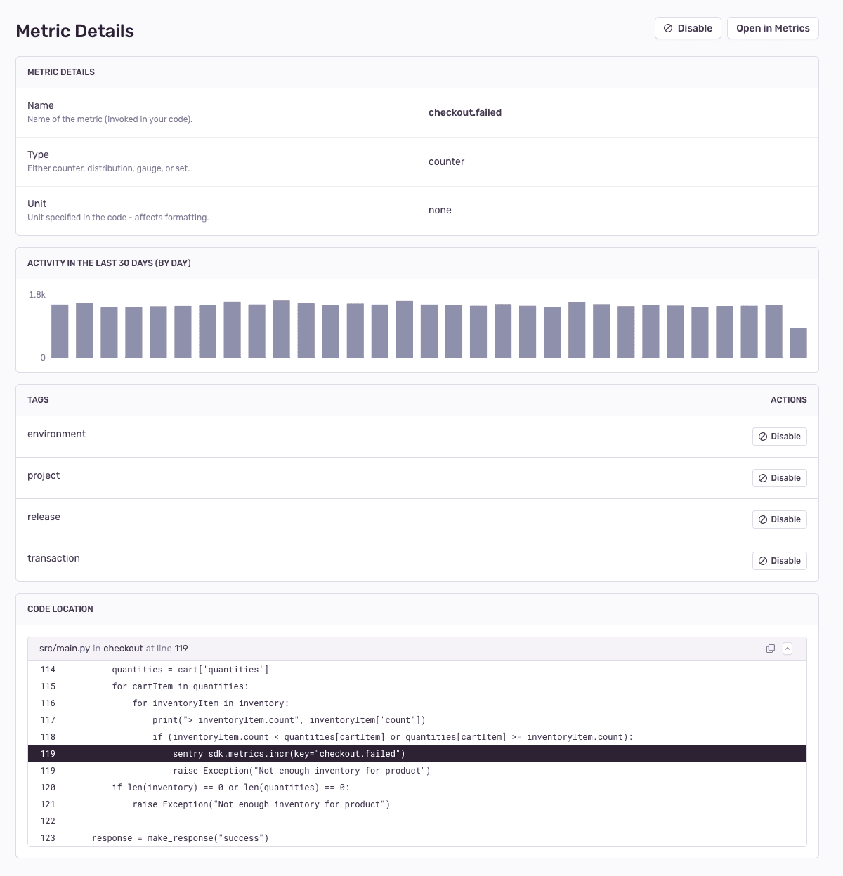 Metric Details